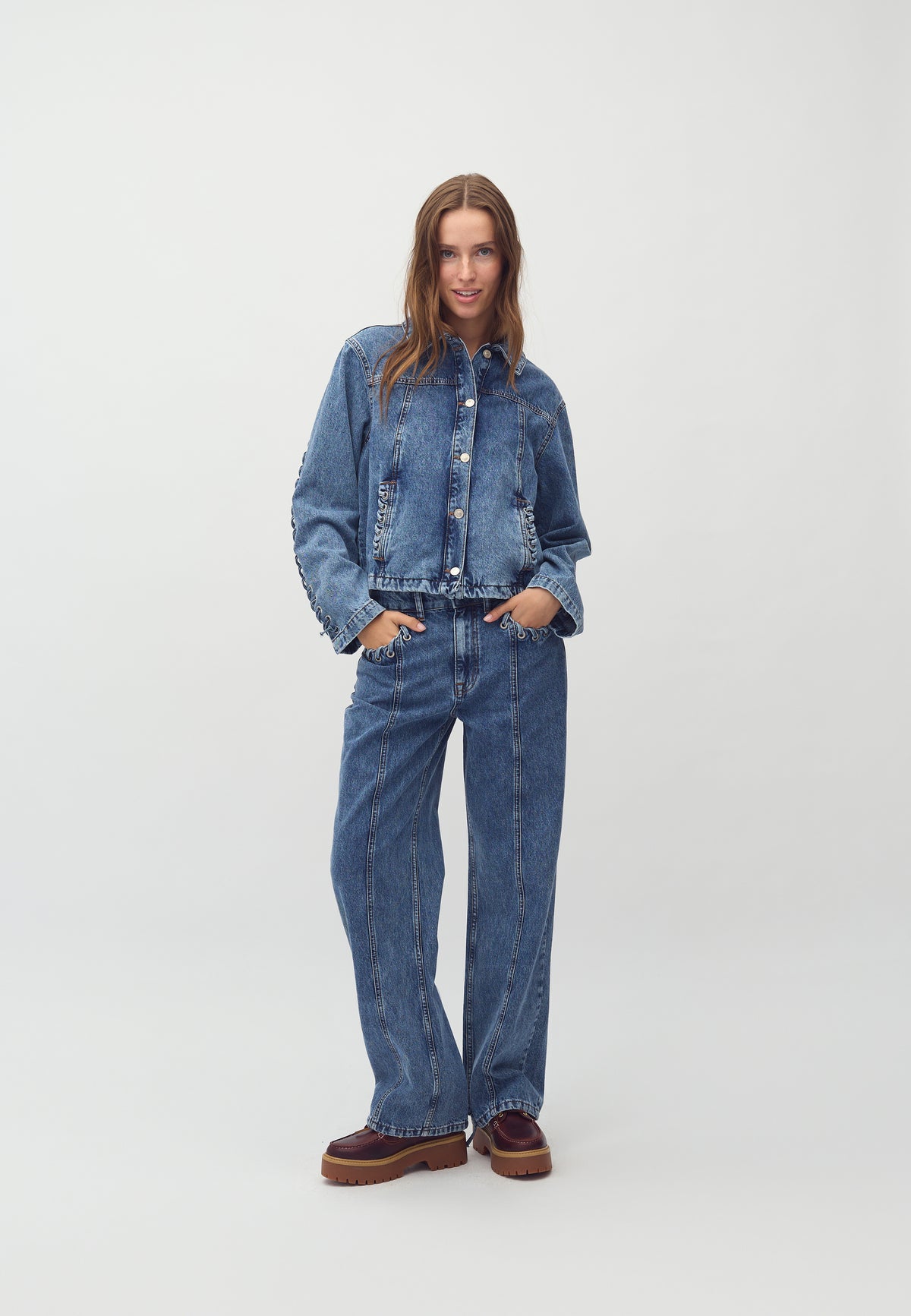 Zolan-M Denim Jacket - Mid Blue Vintage
