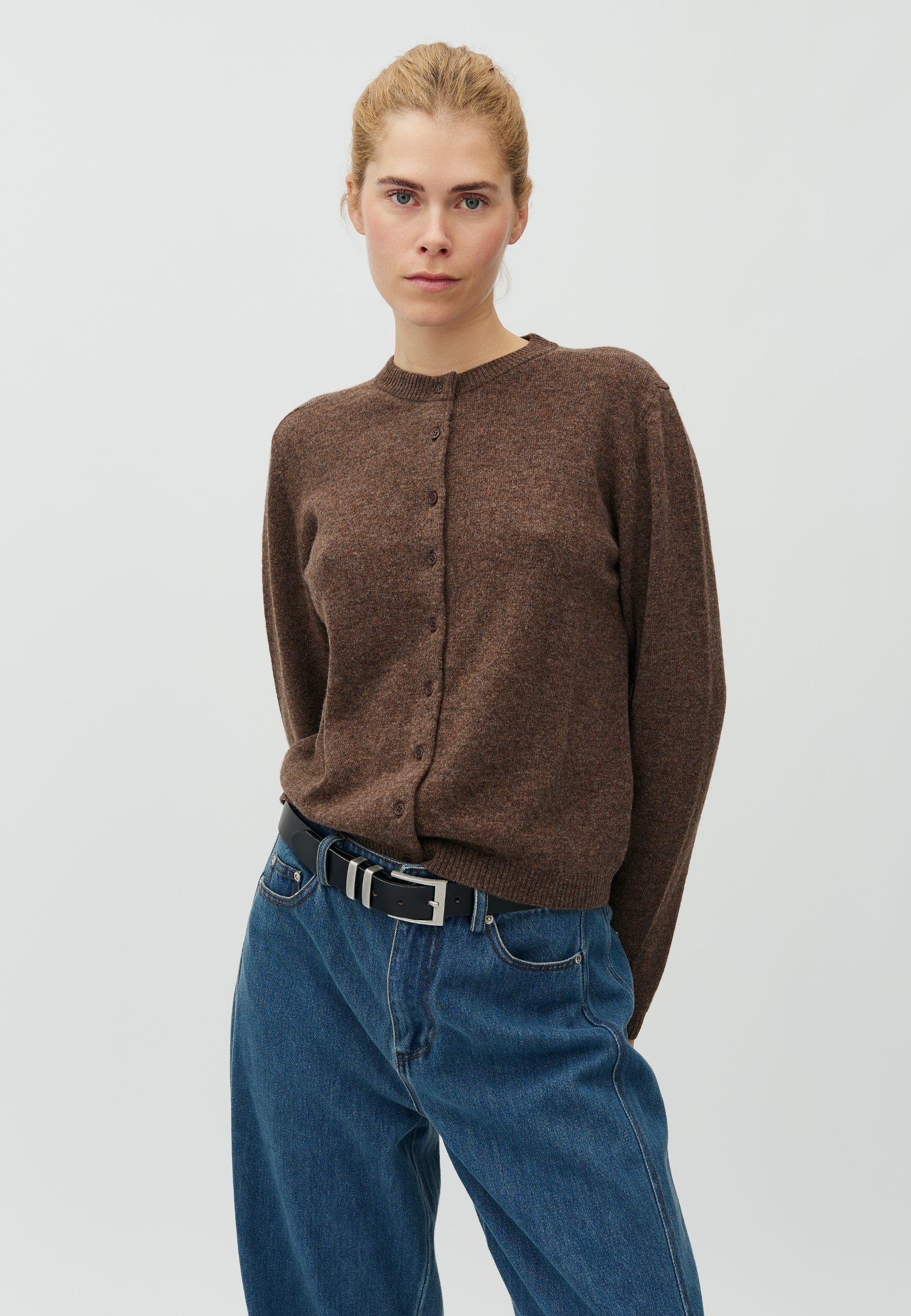 【新品未使用】CLANE curved sleeve knit cardigan 美品CLANE CURVED SLEEVE KNIT CARDIGAN