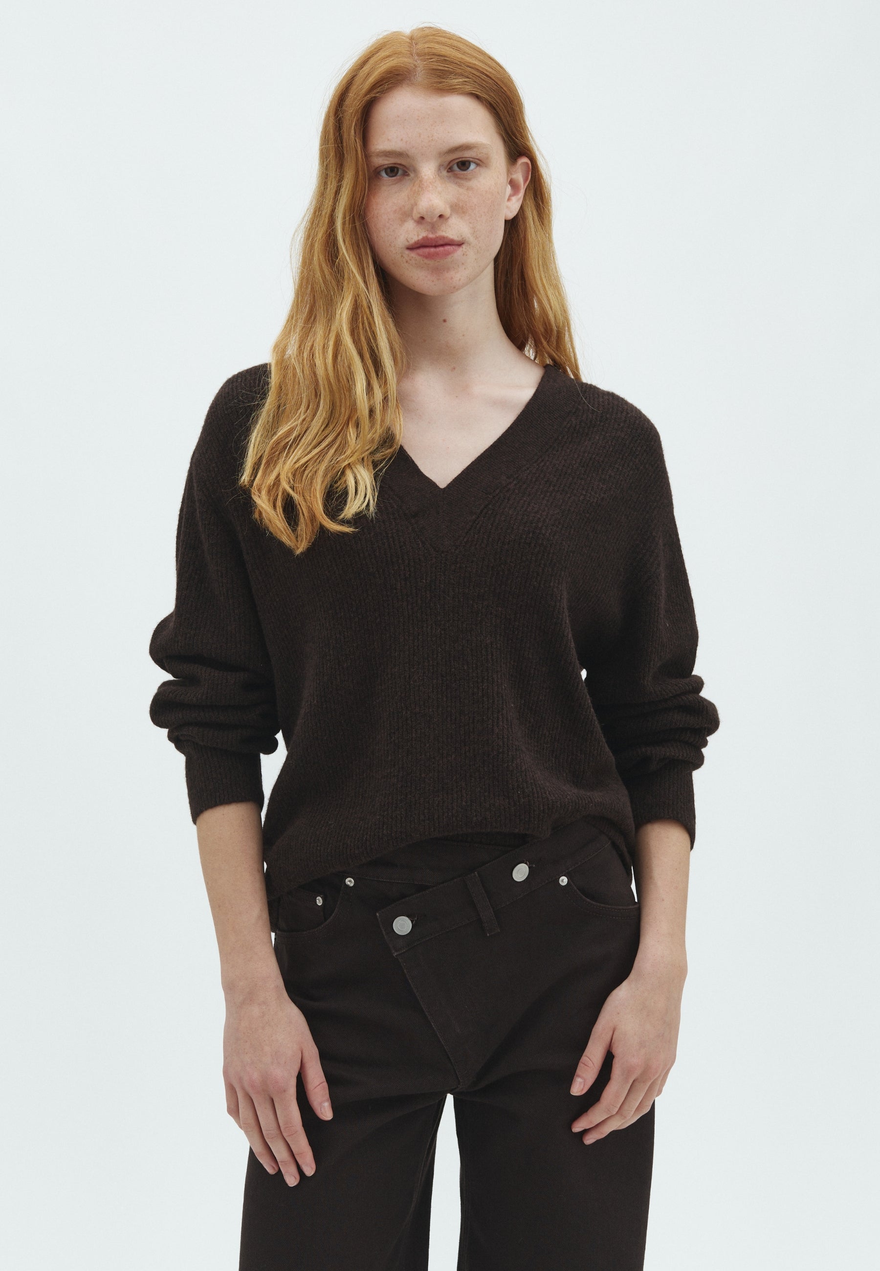 Asato V-M Knit Sweater - Java Melange