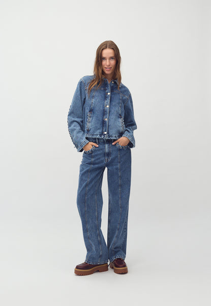 Zolan-M Denim Jacket - Mid Blue Vintage