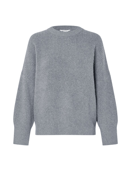 Gillian Knit Sweater - Medium Grey Melange