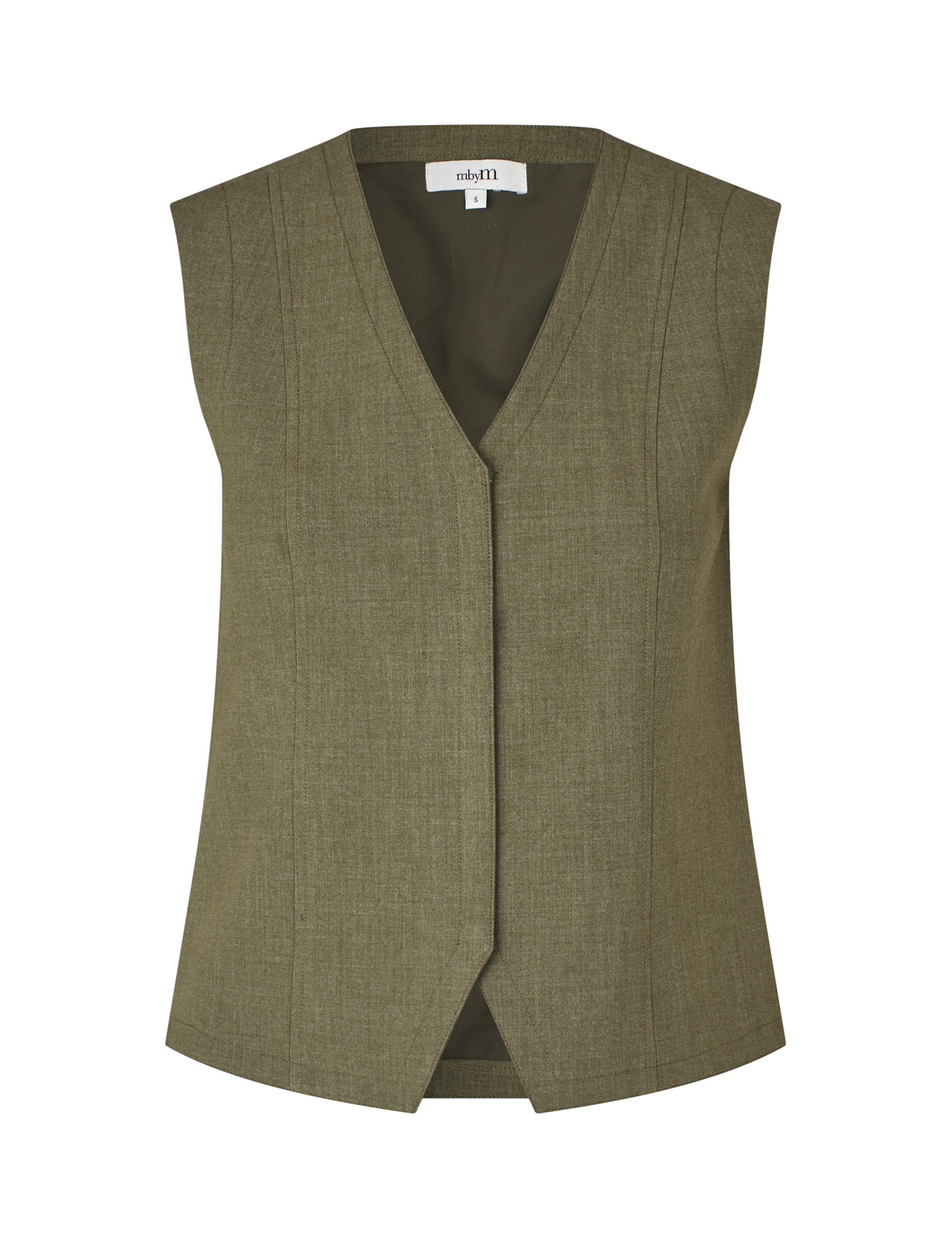 Flavina-M Waistcoat - Dusty Olive Melange