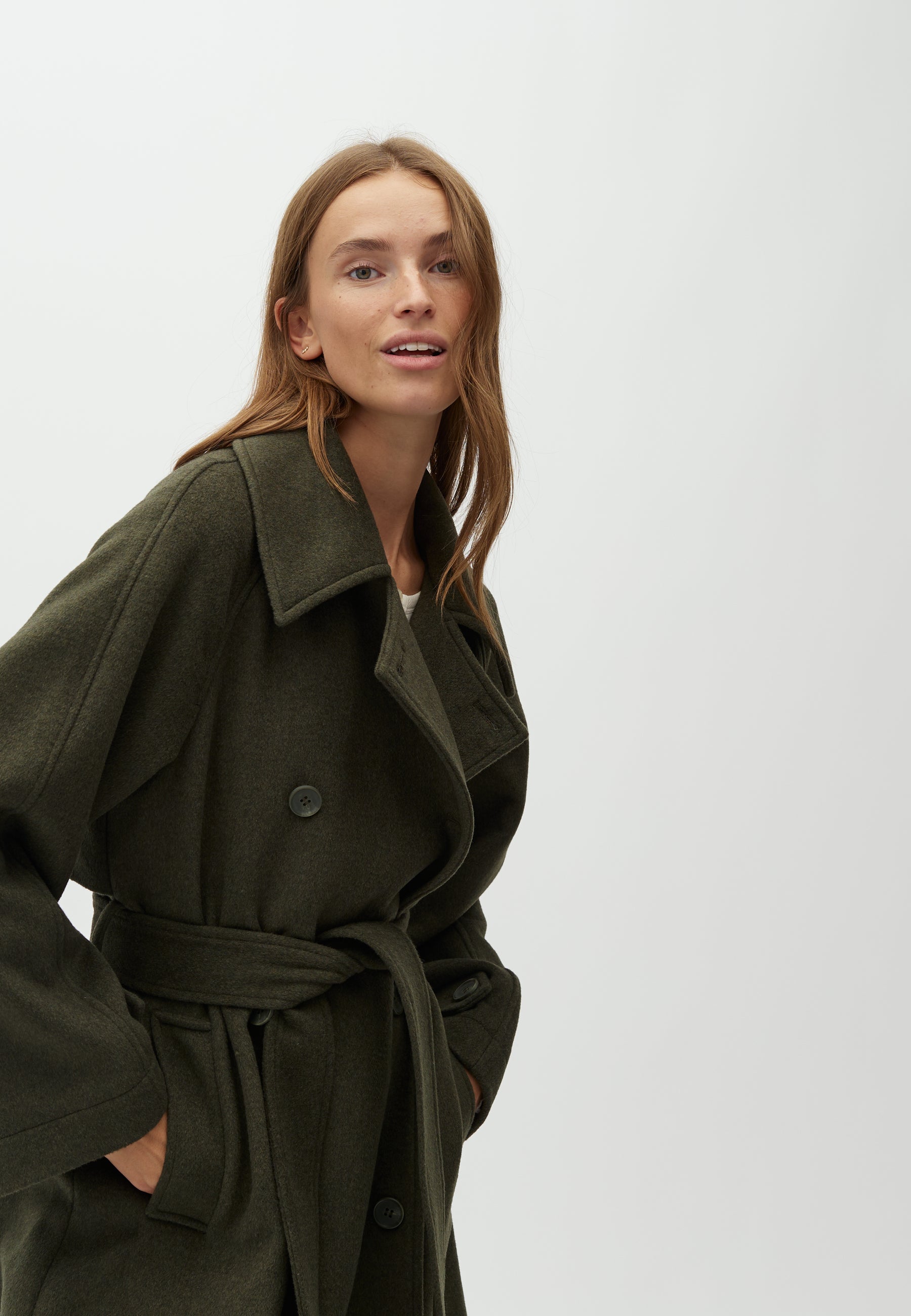Odonna-M Coat - Dusty Olive Melange