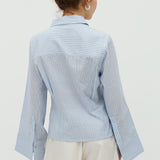 Kalanna-M_Light Blue White Stripe_Model_2