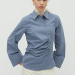 Loutro-M_Navy Blue Check_Model_0