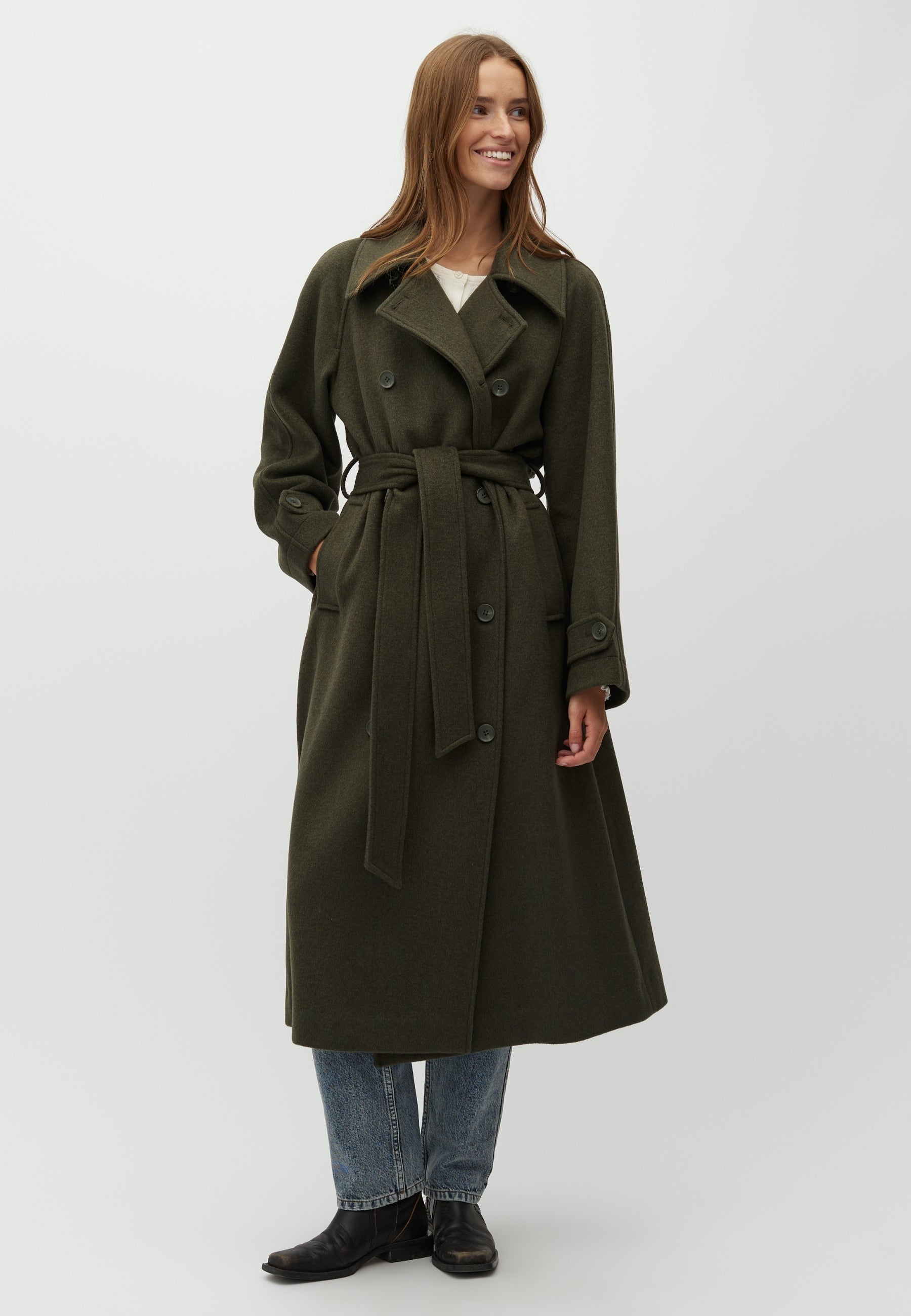 Odonna-M Coat - Dusty Olive Melange