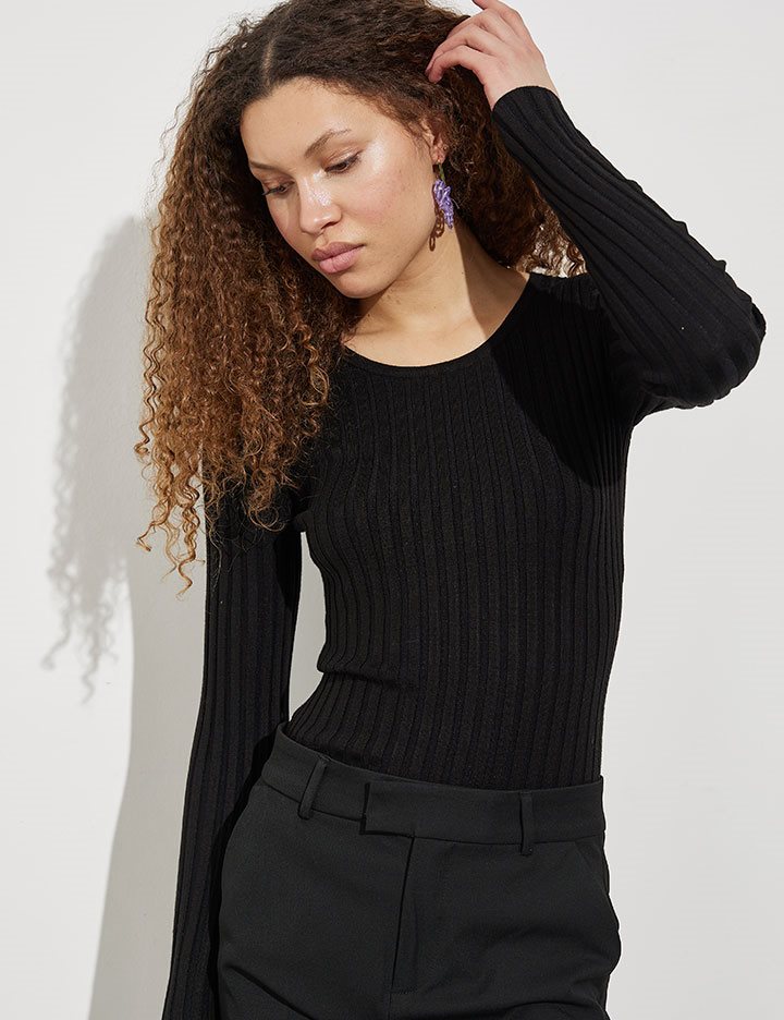Trenna Knit Trui - Zwart